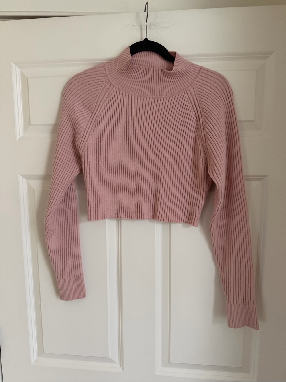 Bardot Ribbed Cropped Sweater Medium
